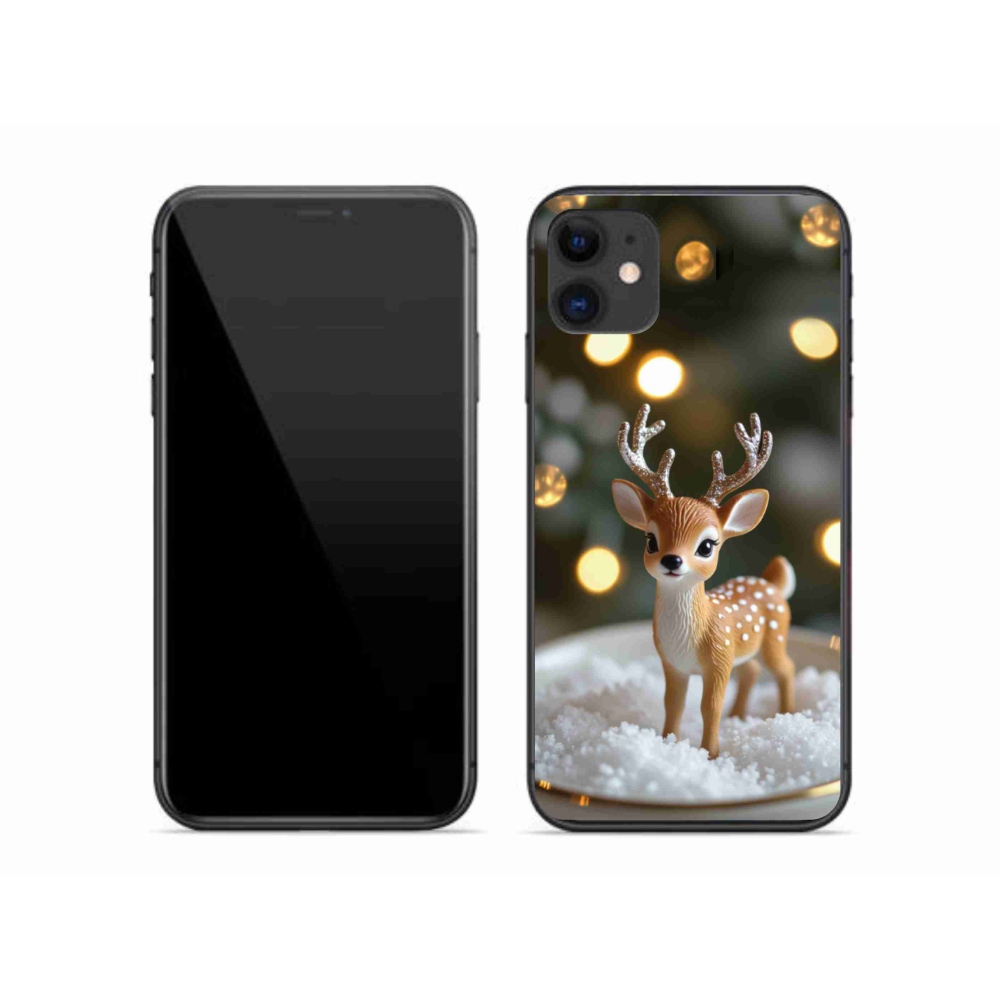 Gelový kryt mmCase na iPhone 11 - roztomilý vánoční jelen
