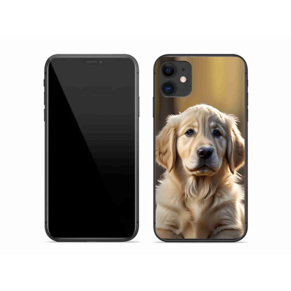 Gelový kryt mmCase na iPhone 11 - roztomilý zlatý retrívr