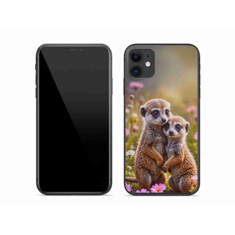 Gelový kryt mmCase na iPhone 11 - surikatí duo