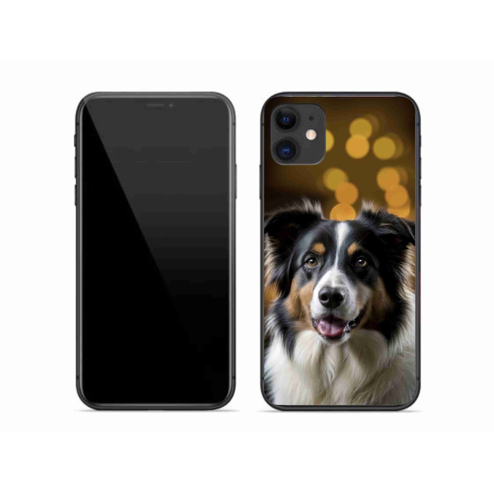 Gelový kryt mmCase na iPhone 11 - usměvavý australský ovčák