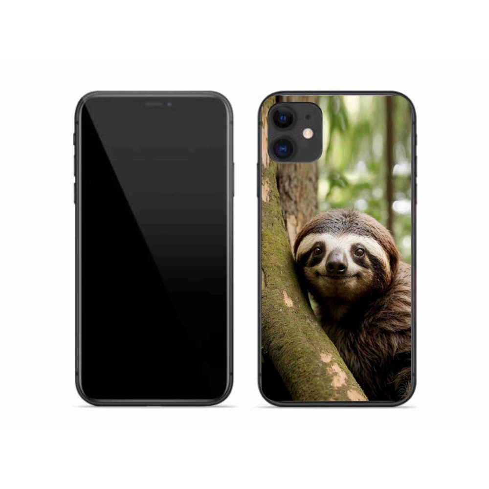 Gelový kryt mmCase na iPhone 11 - usměvavý lenochod