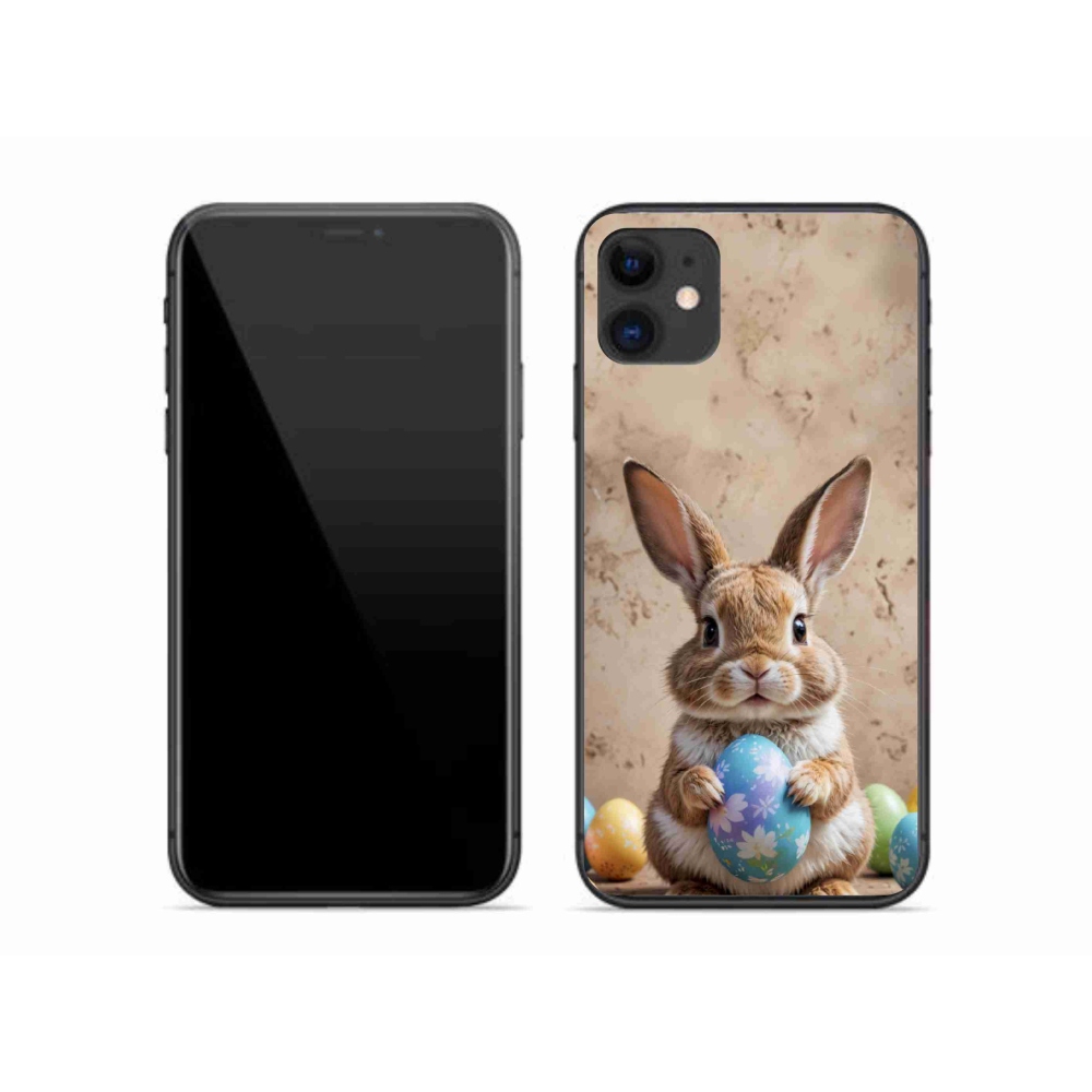 Gelový kryt mmCase na iPhone 11 - velikonoční králíček