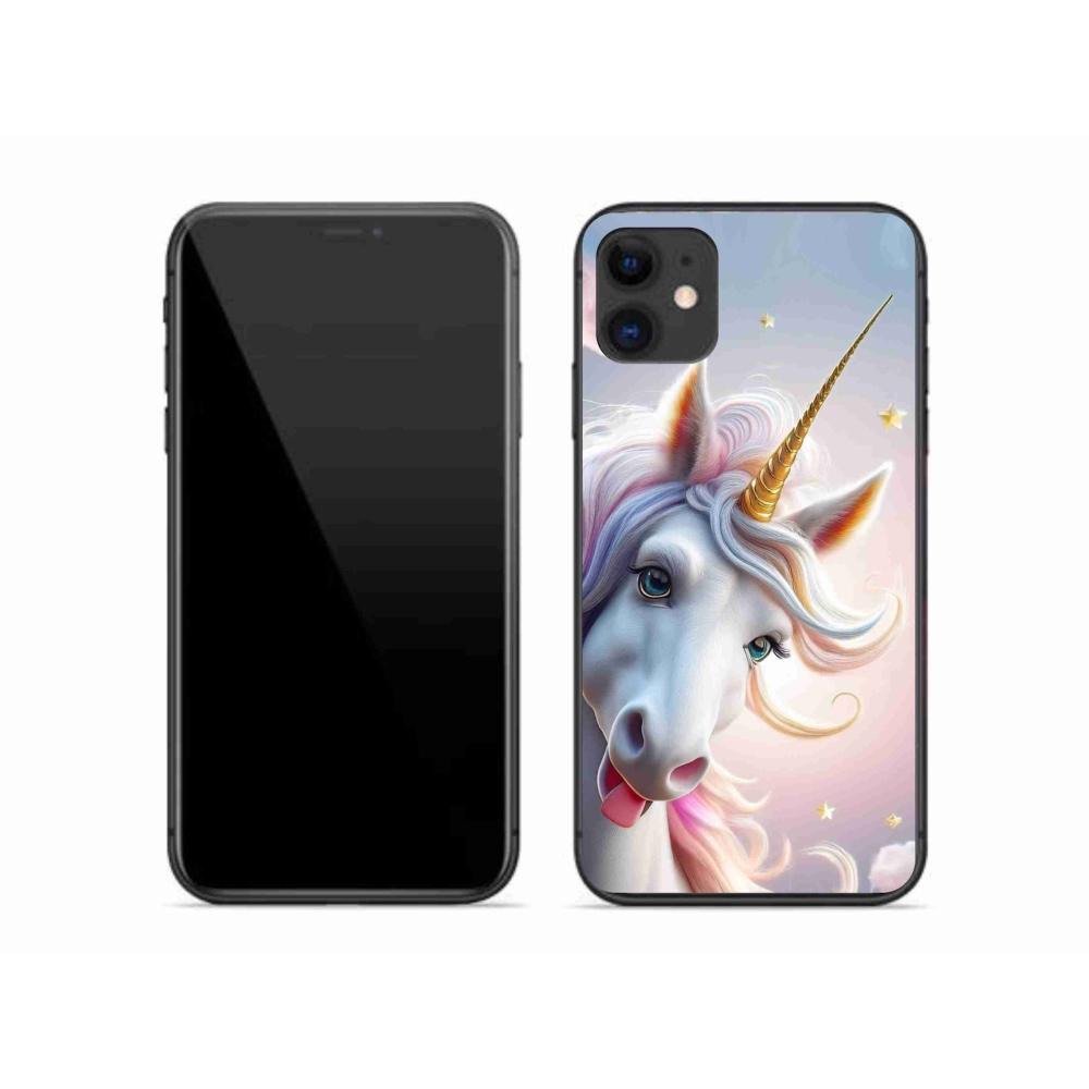 Gelový kryt mmCase na iPhone 11 - veselý jednorožec