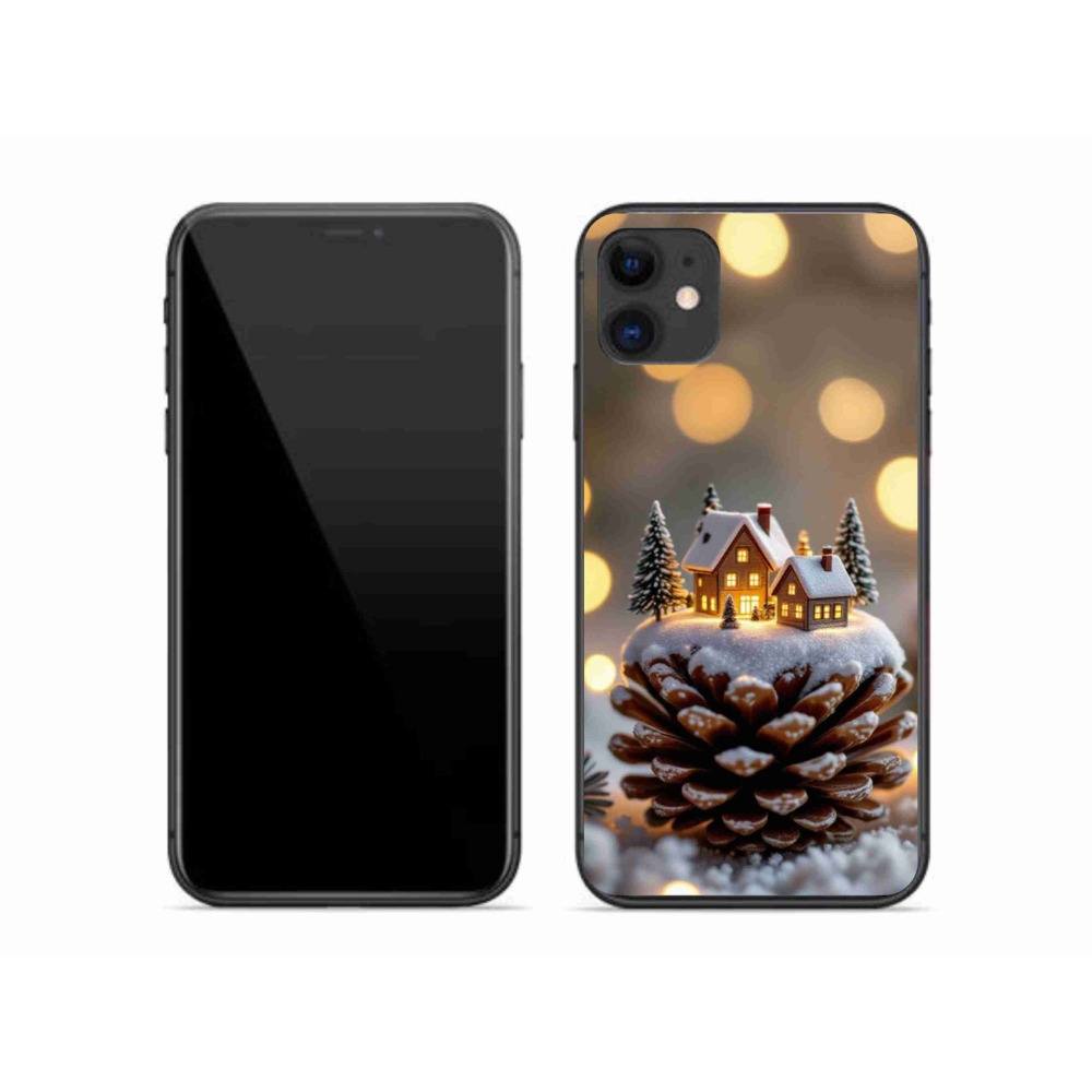 Gelový kryt mmCase na iPhone 11 - zimní vesnička