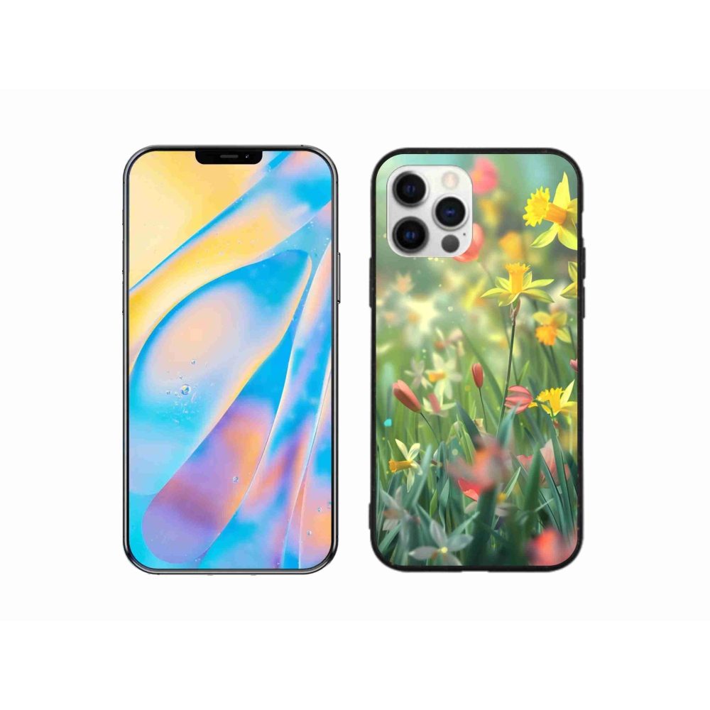 Gelový kryt mmCase na iPhone 12 - jarní květy