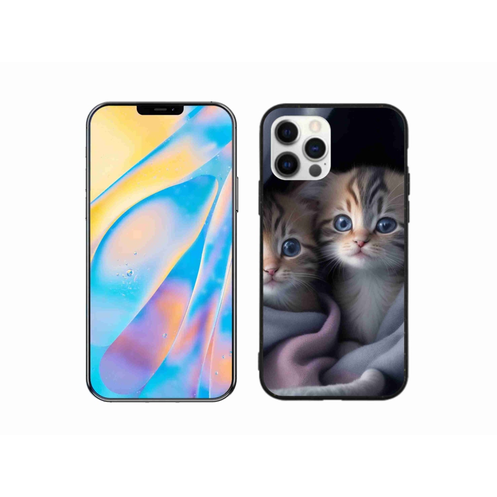 Gelový kryt mmCase na iPhone 12 - kočičí duo 2