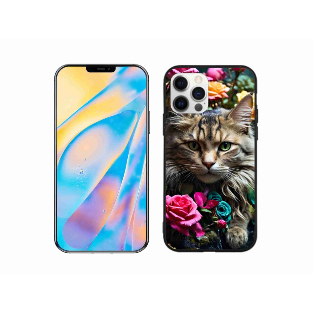 Gelový kryt mmCase na iPhone 12 - kočíčí pohled 2