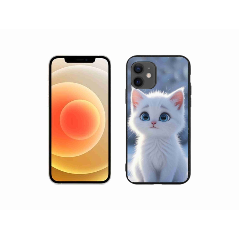 Gelový kryt mmCase na iPhone 12 Mini - bílé kotě 3