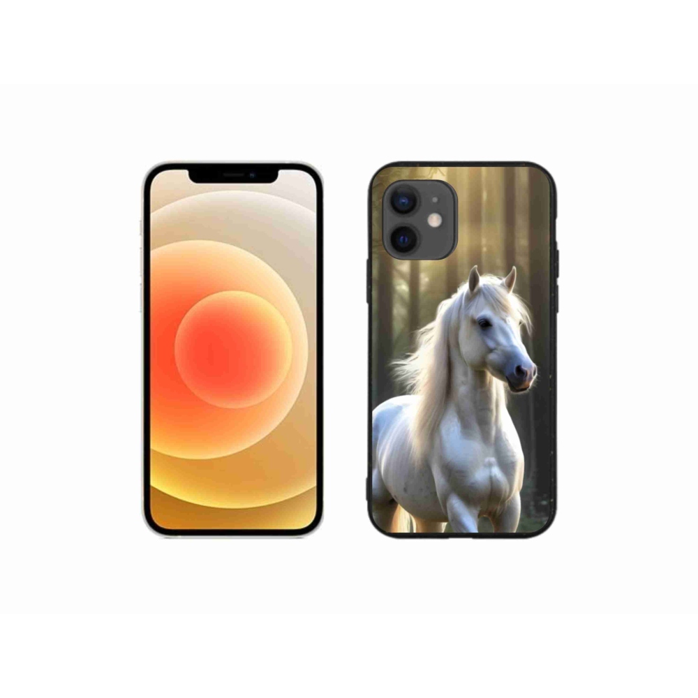 Gelový kryt mmCase na iPhone 12 Mini - bílý kůň 3