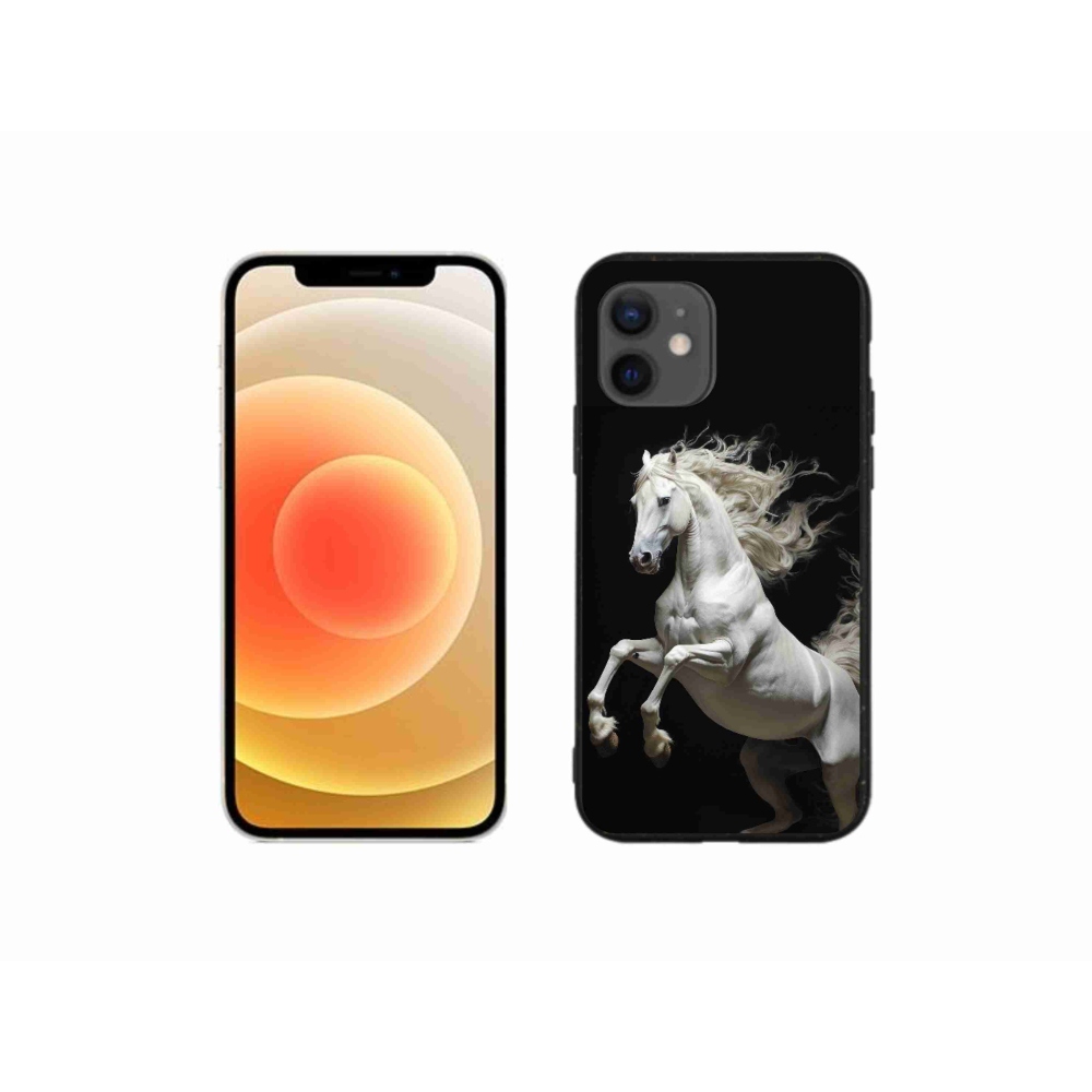 Gelový kryt mmCase na iPhone 12 Mini - bílý kůň 4