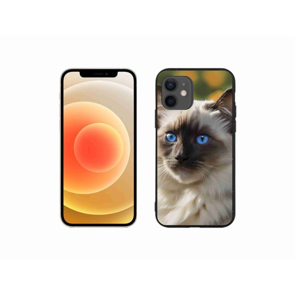Gelový kryt mmCase na iPhone 12 Mini - bílý ragdoll