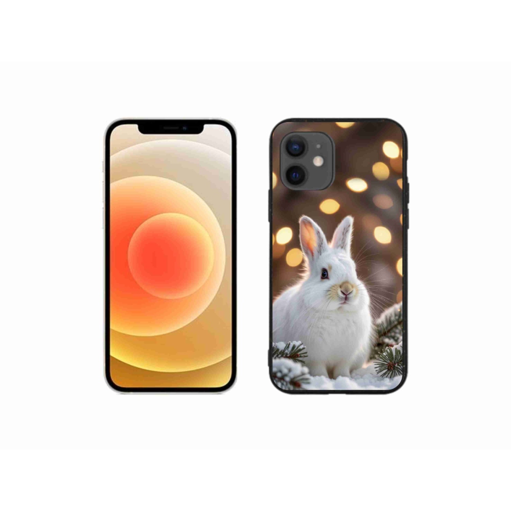 Gelový kryt mmCase na iPhone 12 Mini - bílý zajíc
