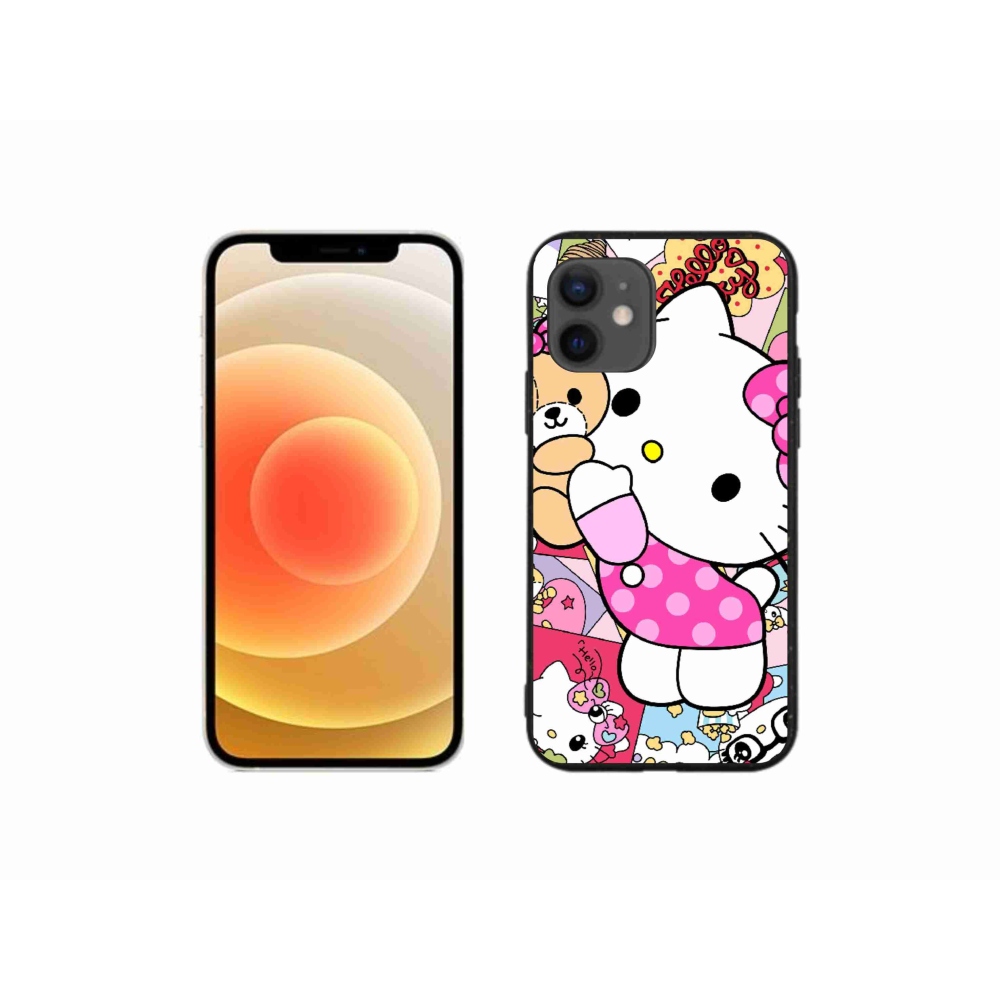 Gelový kryt mmCase na iPhone 12 Mini - cute kitty