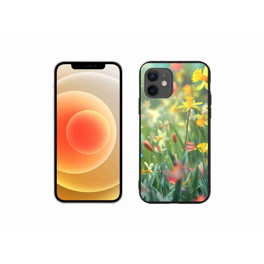 Gelový kryt mmCase na iPhone 12 Mini - jarní květy