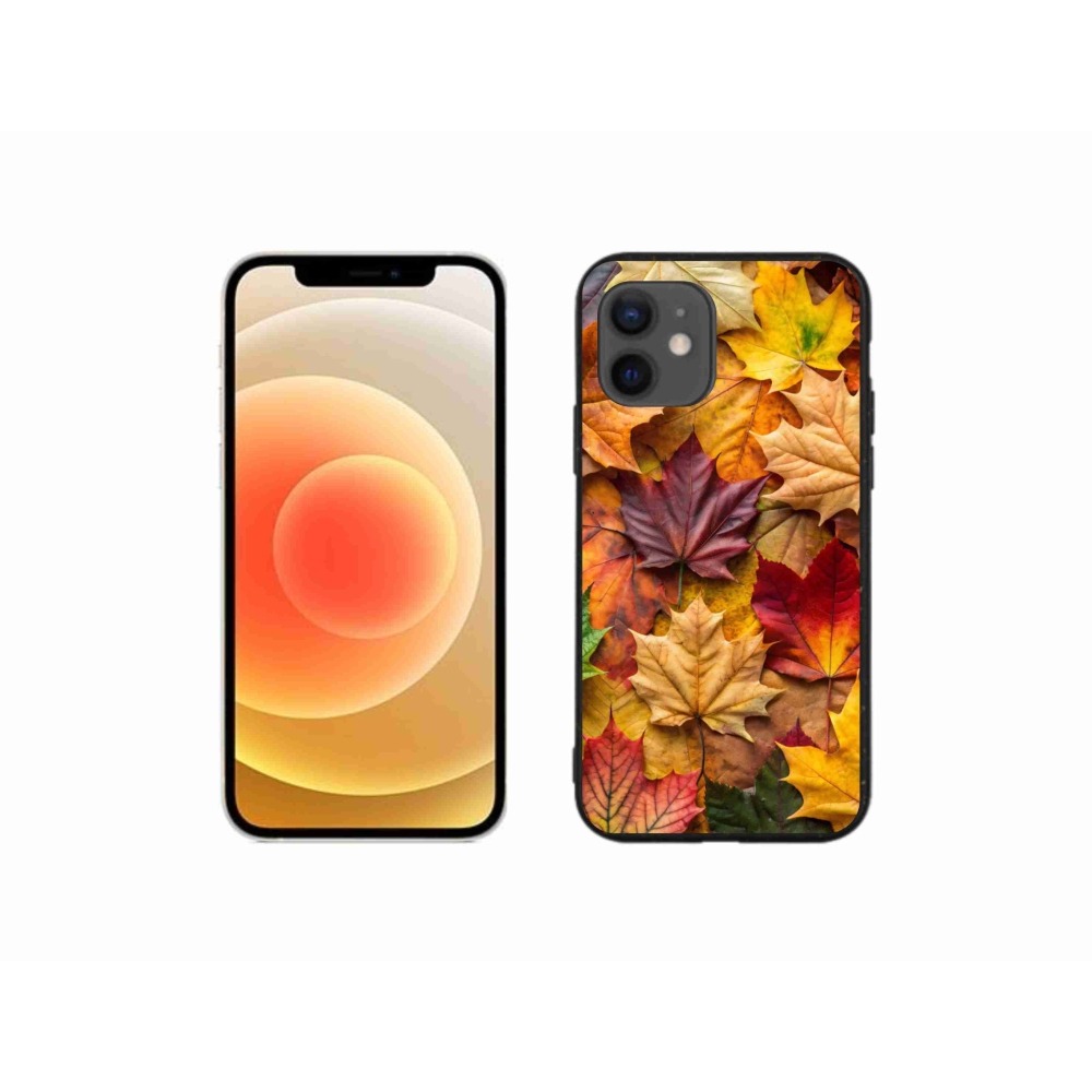 Gelový kryt mmCase na iPhone 12 Mini - javorové listy 2