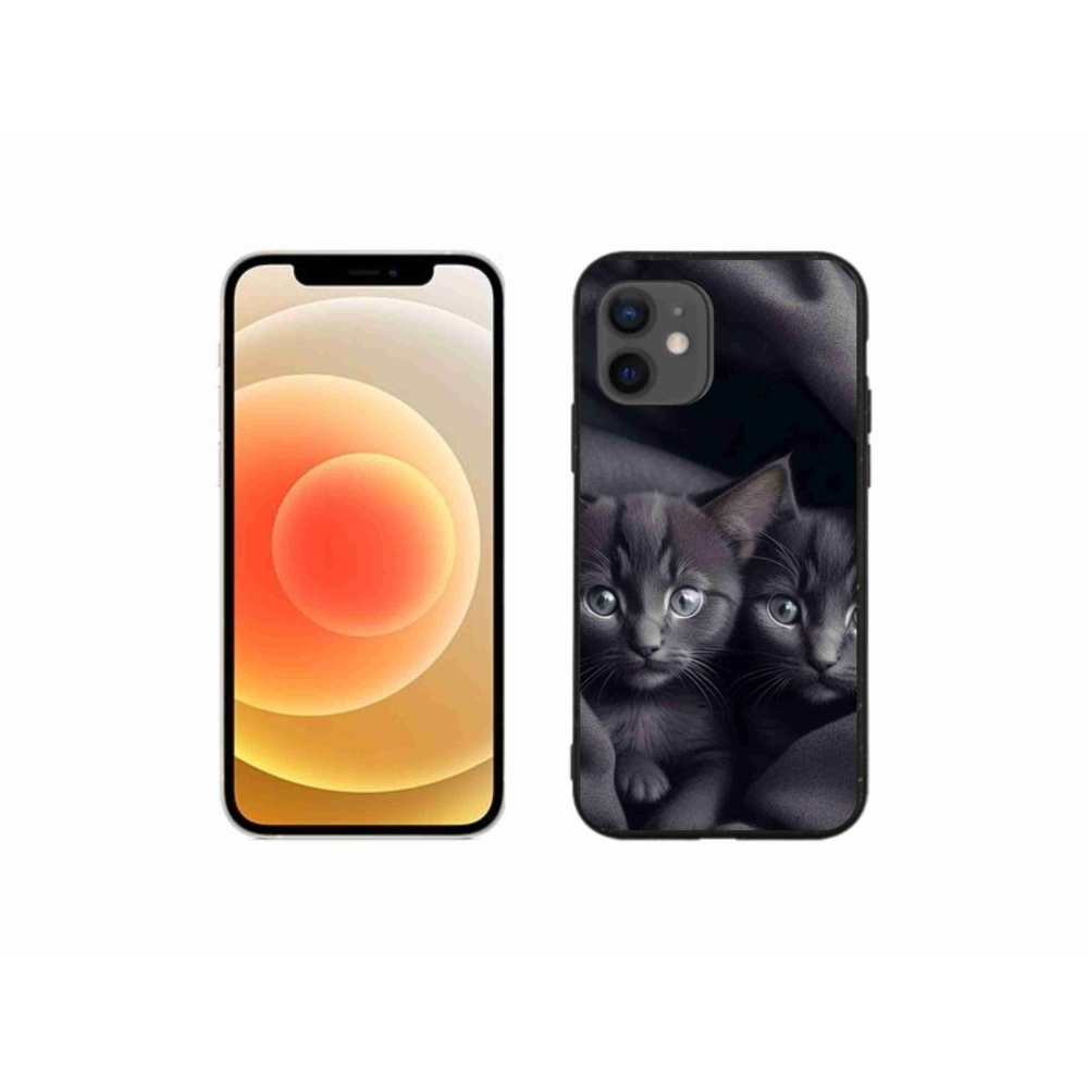 Gelový kryt mmCase na iPhone 12 Mini - kočičí duo