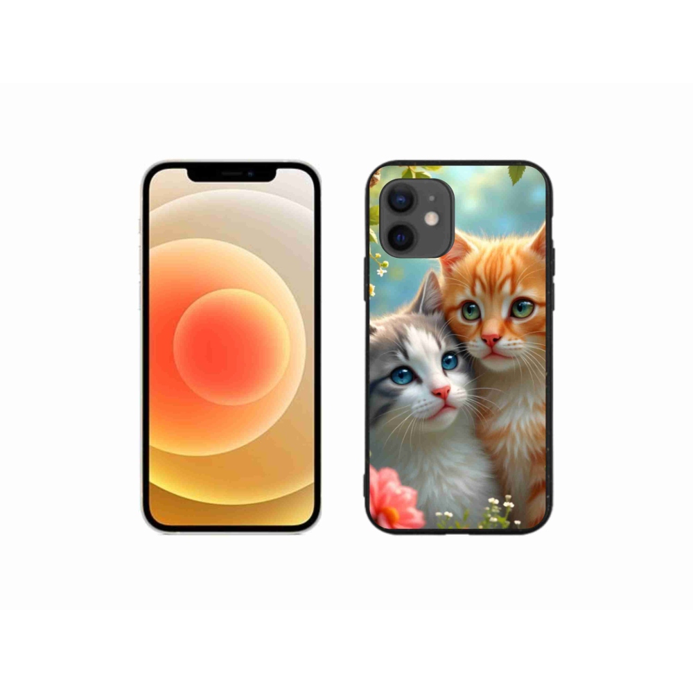 Gelový kryt mmCase na iPhone 12 Mini - kočičí láska 2