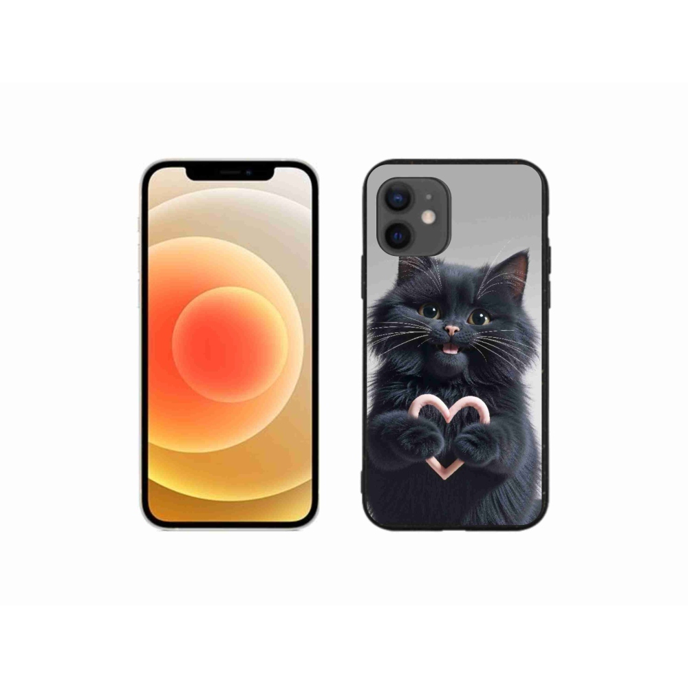 Gelový kryt mmCase na iPhone 12 Mini - kočičí láska 3