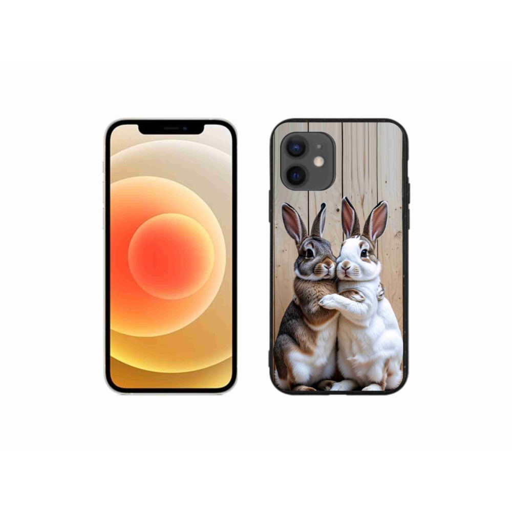 Gelový kryt mmCase na iPhone 12 Mini - králičí pár