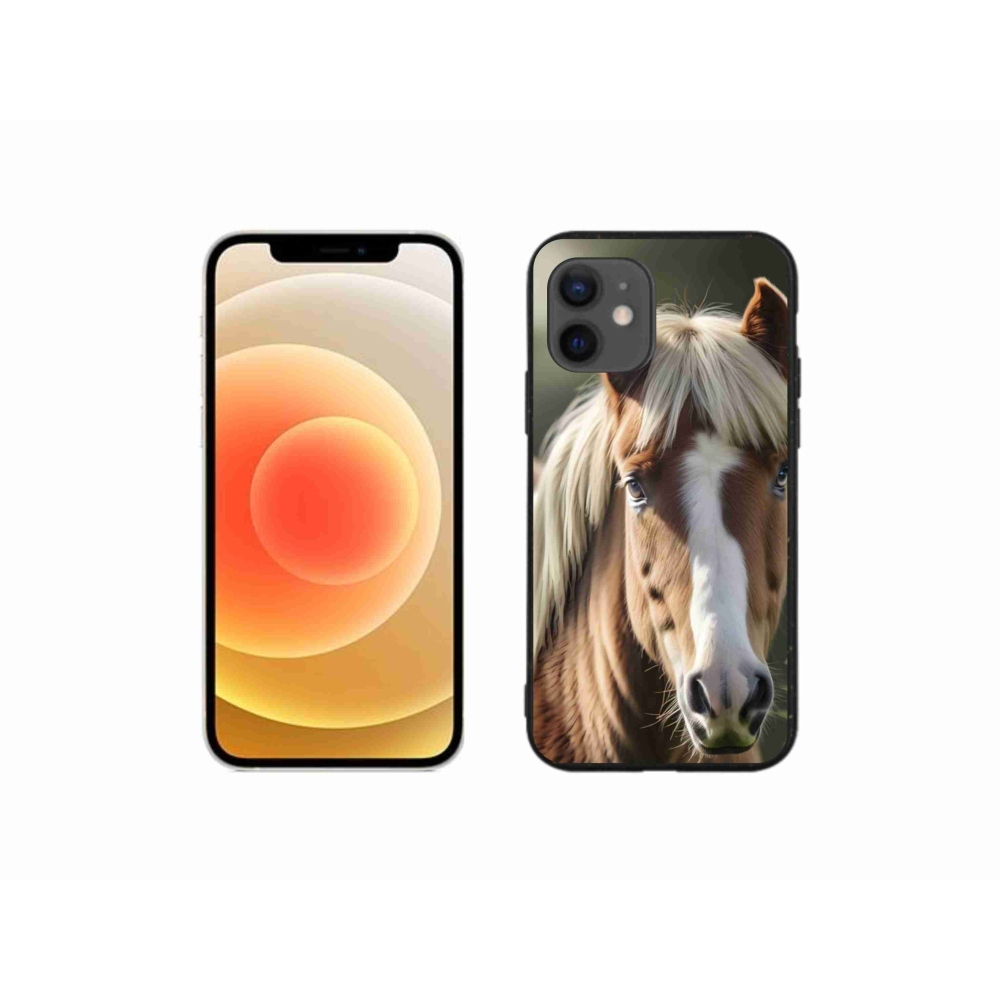 Gelový kryt mmCase na iPhone 12 Mini - kůň se světlou hřívou