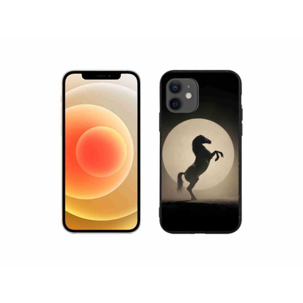 Gelový kryt mmCase na iPhone 12 Mini - kůň v siluetě