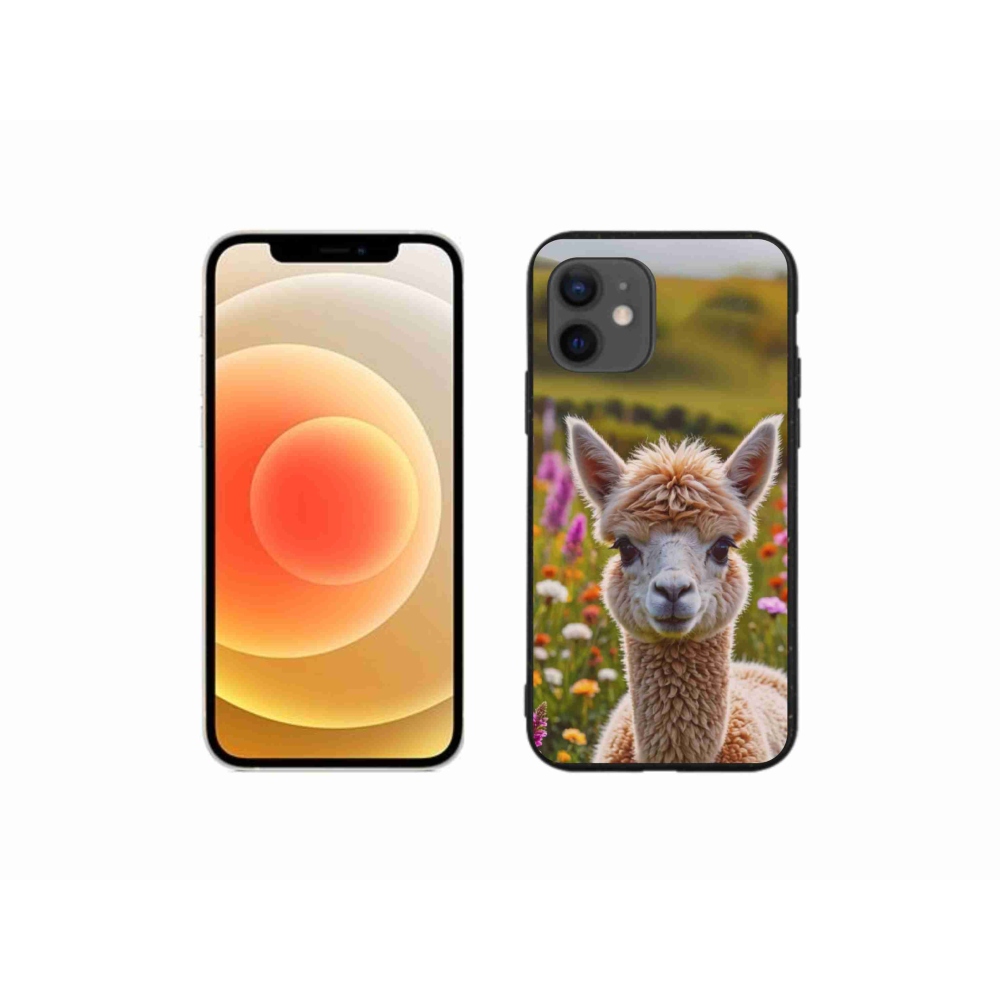 Gelový kryt mmCase na iPhone 12 Mini - lama na louce
