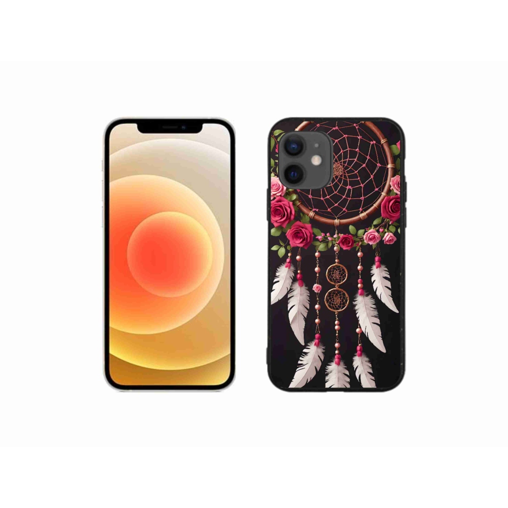 Gelový kryt mmCase na iPhone 12 Mini - lapač snů s růžemi