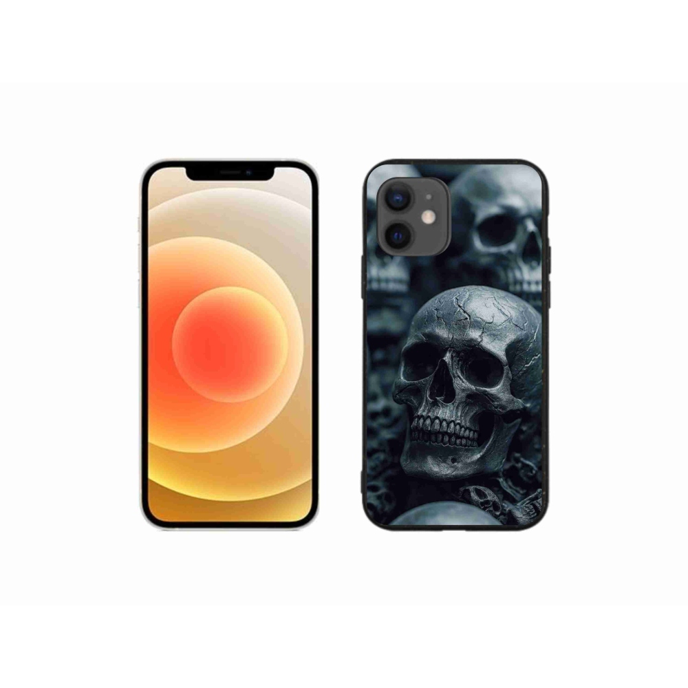 Gelový kryt mmCase na iPhone 12 Mini - lebka 2