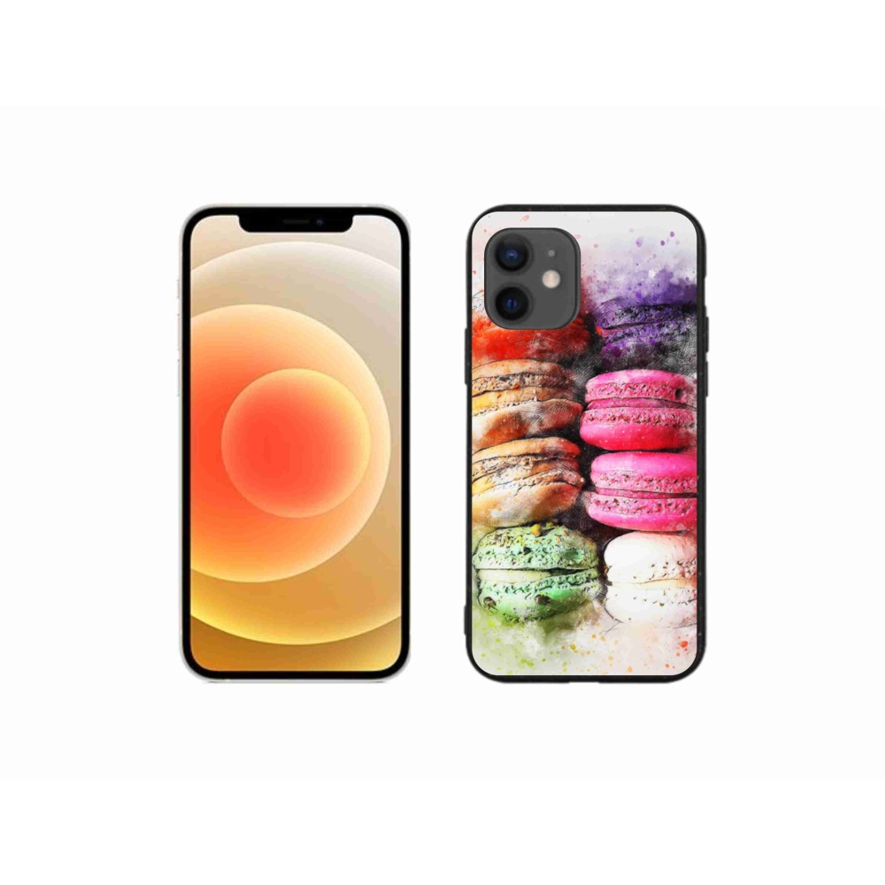 Gelový kryt mmCase na iPhone 12 Mini - makrónky