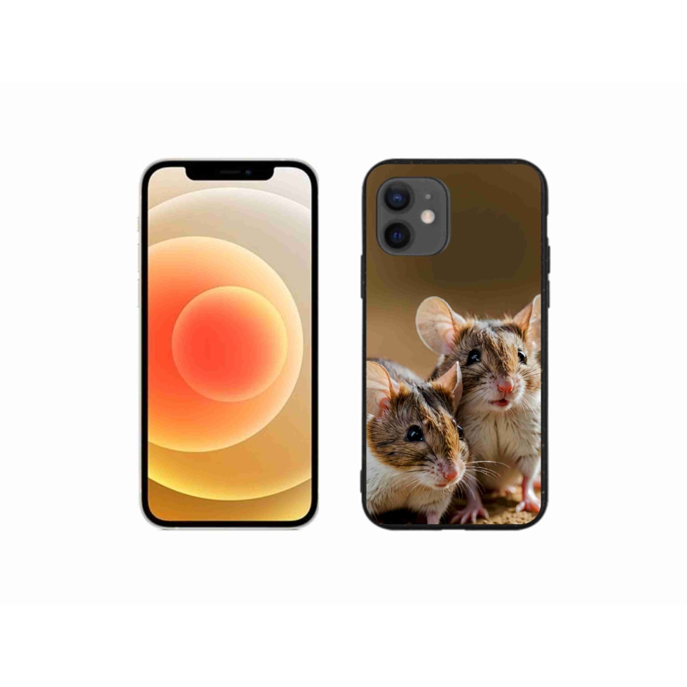 Gelový kryt mmCase na iPhone 12 Mini - myší duo
