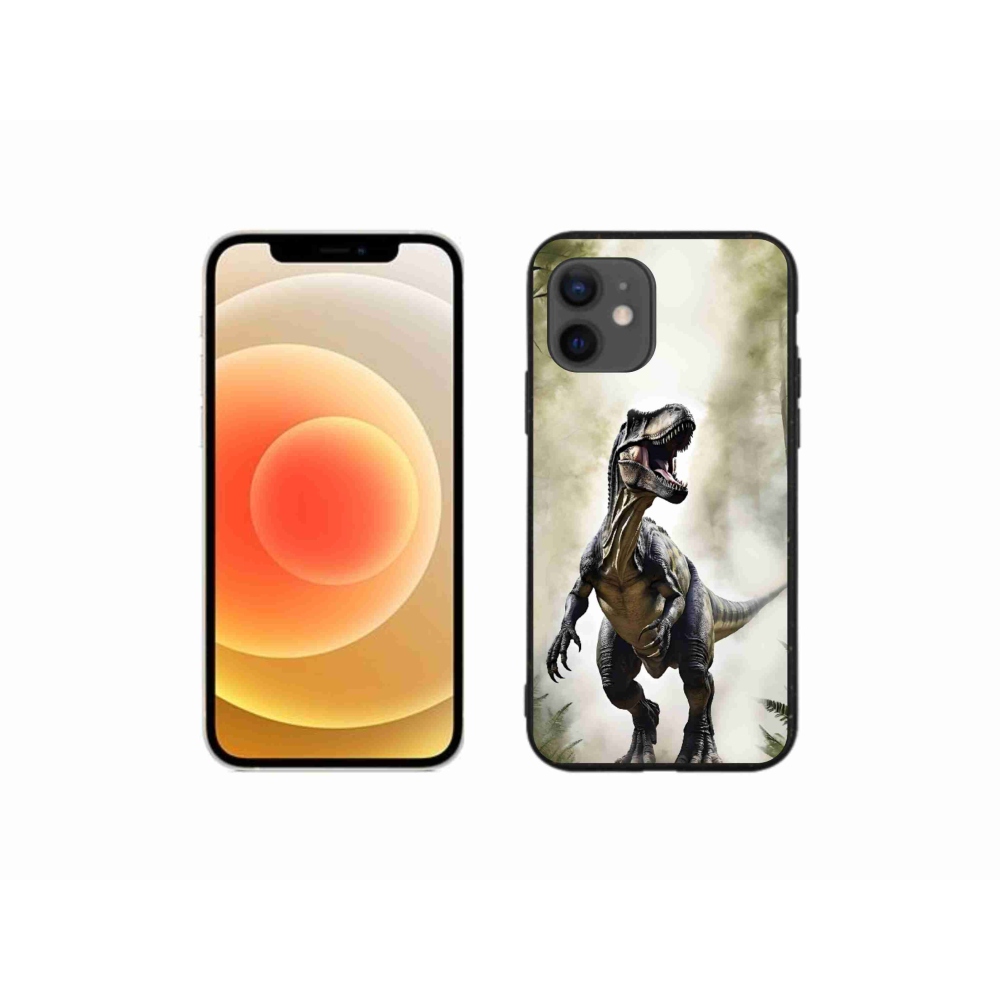 Gelový kryt mmCase na iPhone 12 Mini - naštvaný T-Rex