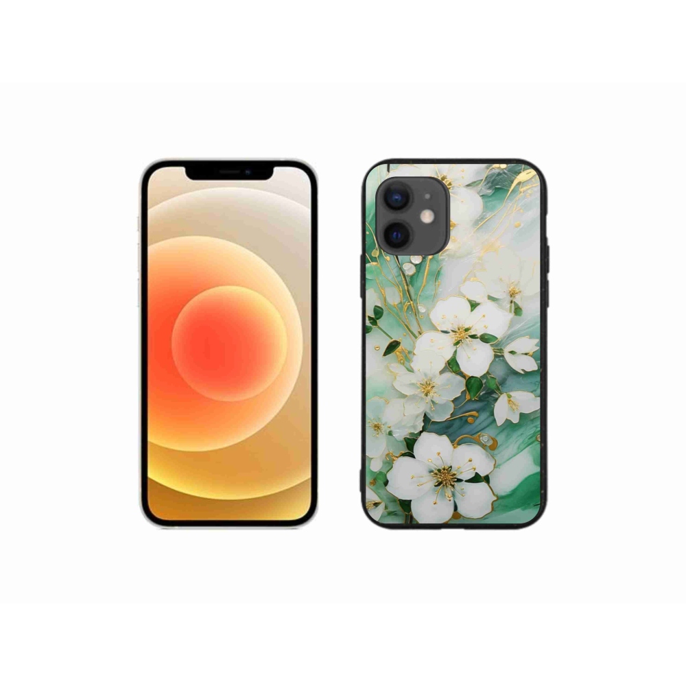 Gelový kryt mmCase na iPhone 12 Mini - něžné květy