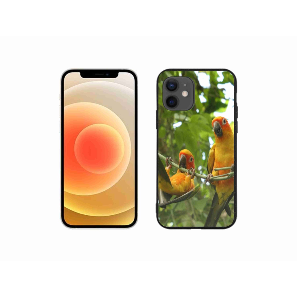 Gelový kryt mmCase na iPhone 12 Mini - papoušci aratingy