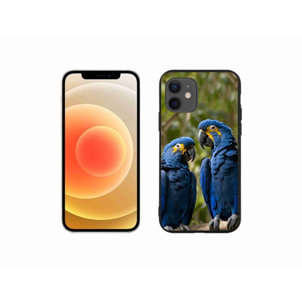 Gelový kryt mmCase na iPhone 12 Mini - papouščí duo