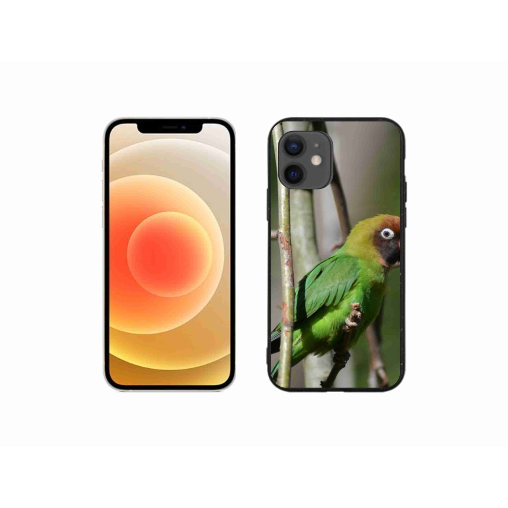 Gelový kryt mmCase na iPhone 12 Mini - papoušek agapornis