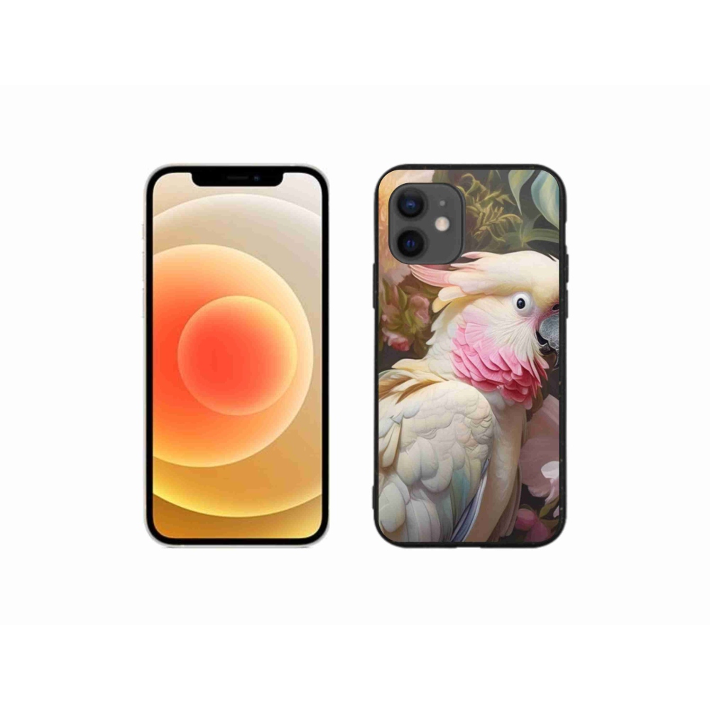 Gelový kryt mmCase na iPhone 12 Mini - papoušek kakadu růžový 2