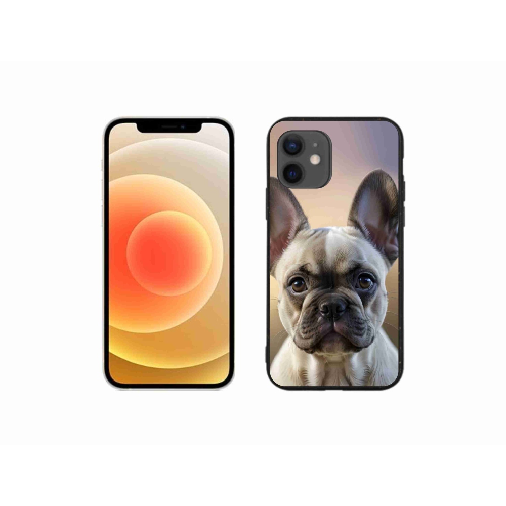 Gelový kryt mmCase na iPhone 12 Mini - roztomilý francouzský buldoček