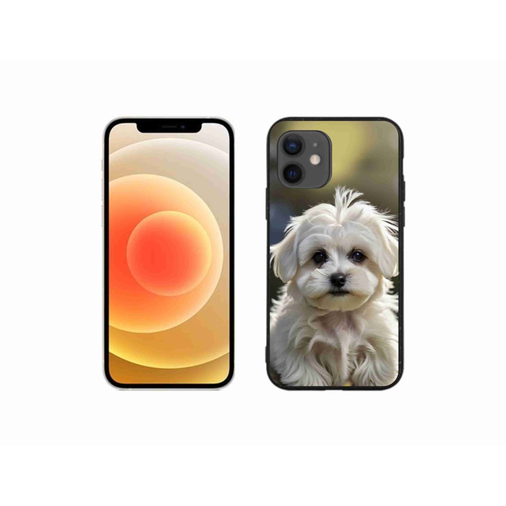 Gelový kryt mmCase na iPhone 12 Mini - roztomilý maltézský psík