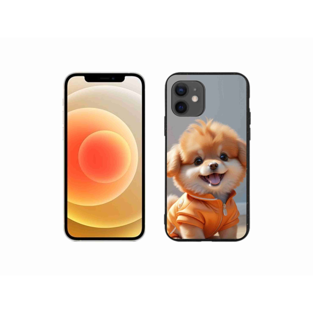 Gelový kryt mmCase na iPhone 12 Mini - roztomilý pomeranian v mikině