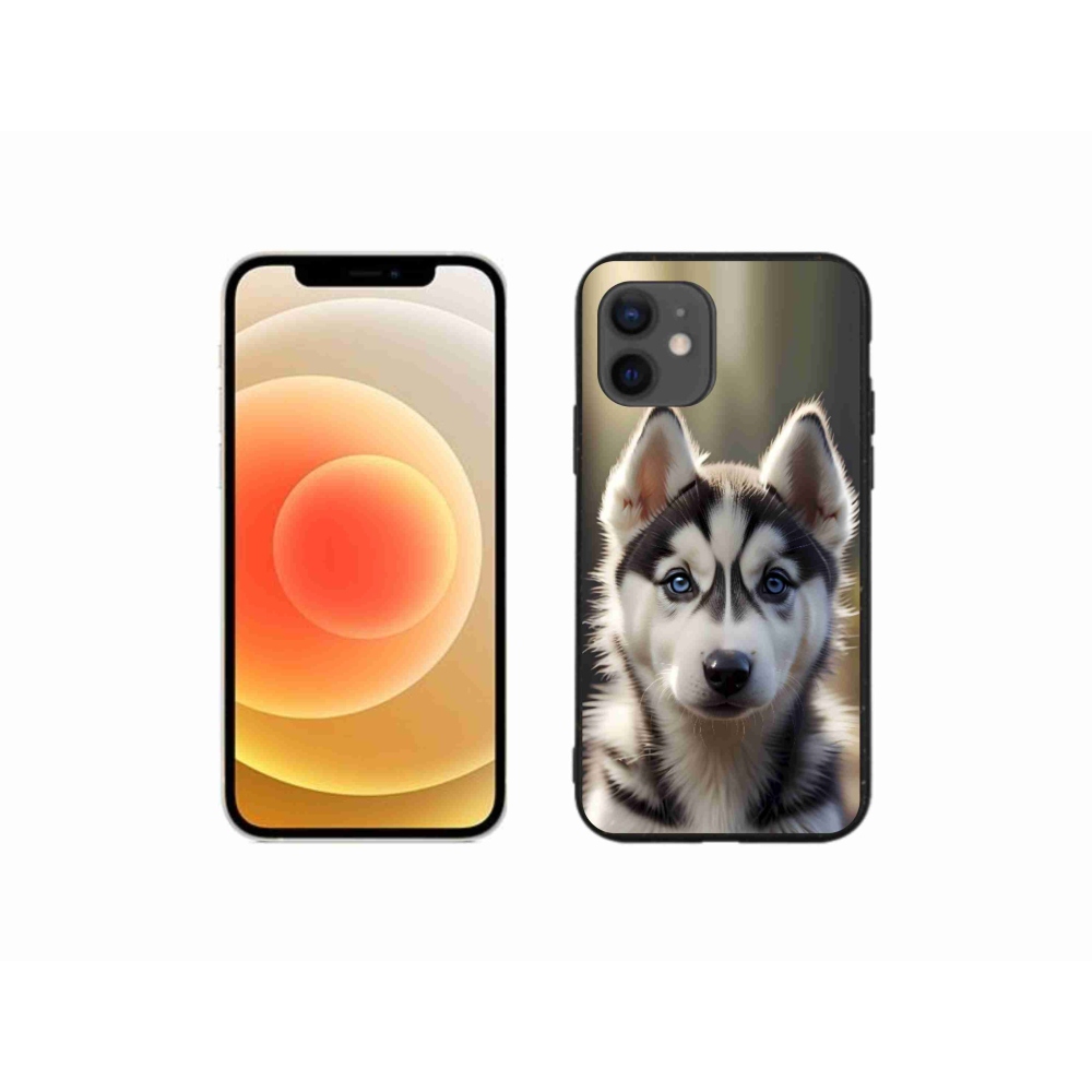 Gelový kryt mmCase na iPhone 12 Mini - roztomilý sibiřský husky
