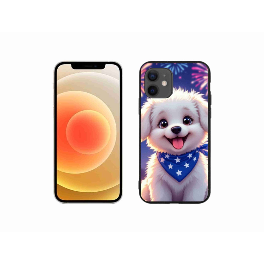 Gelový kryt mmCase na iPhone 12 Mini - slavnostní štěně