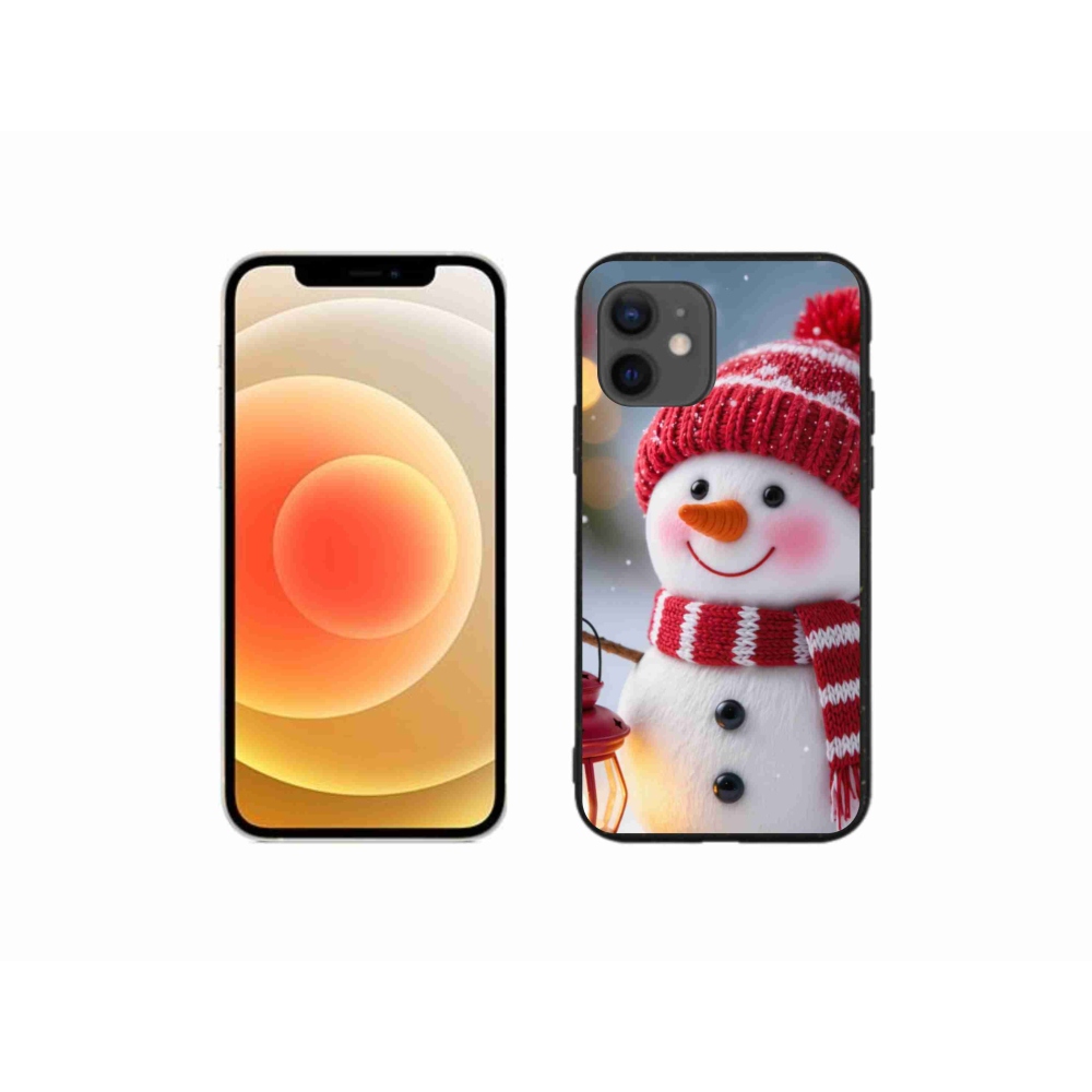 Gelový kryt mmCase na iPhone 12 Mini - sněhulák 2
