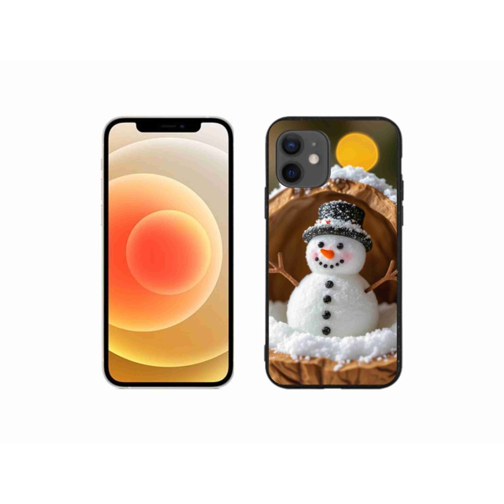 Gelový kryt mmCase na iPhone 12 Mini - sněhulák 4