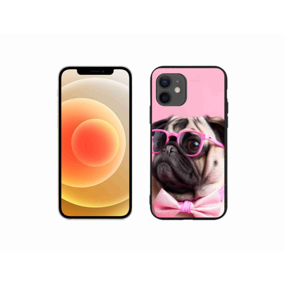 Gelový kryt mmCase na iPhone 12 Mini - stylový mops