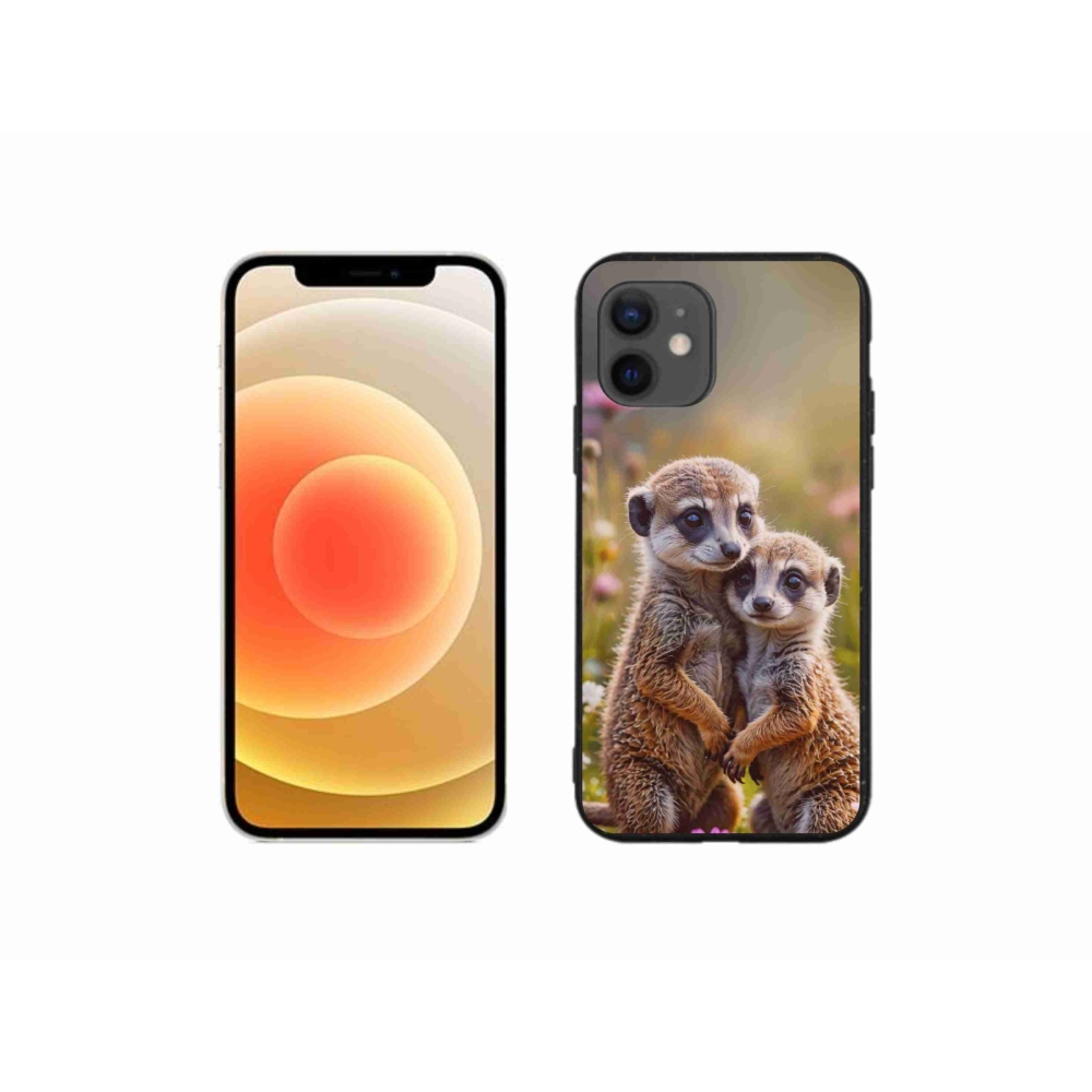 Gelový kryt mmCase na iPhone 12 Mini - surikatí duo