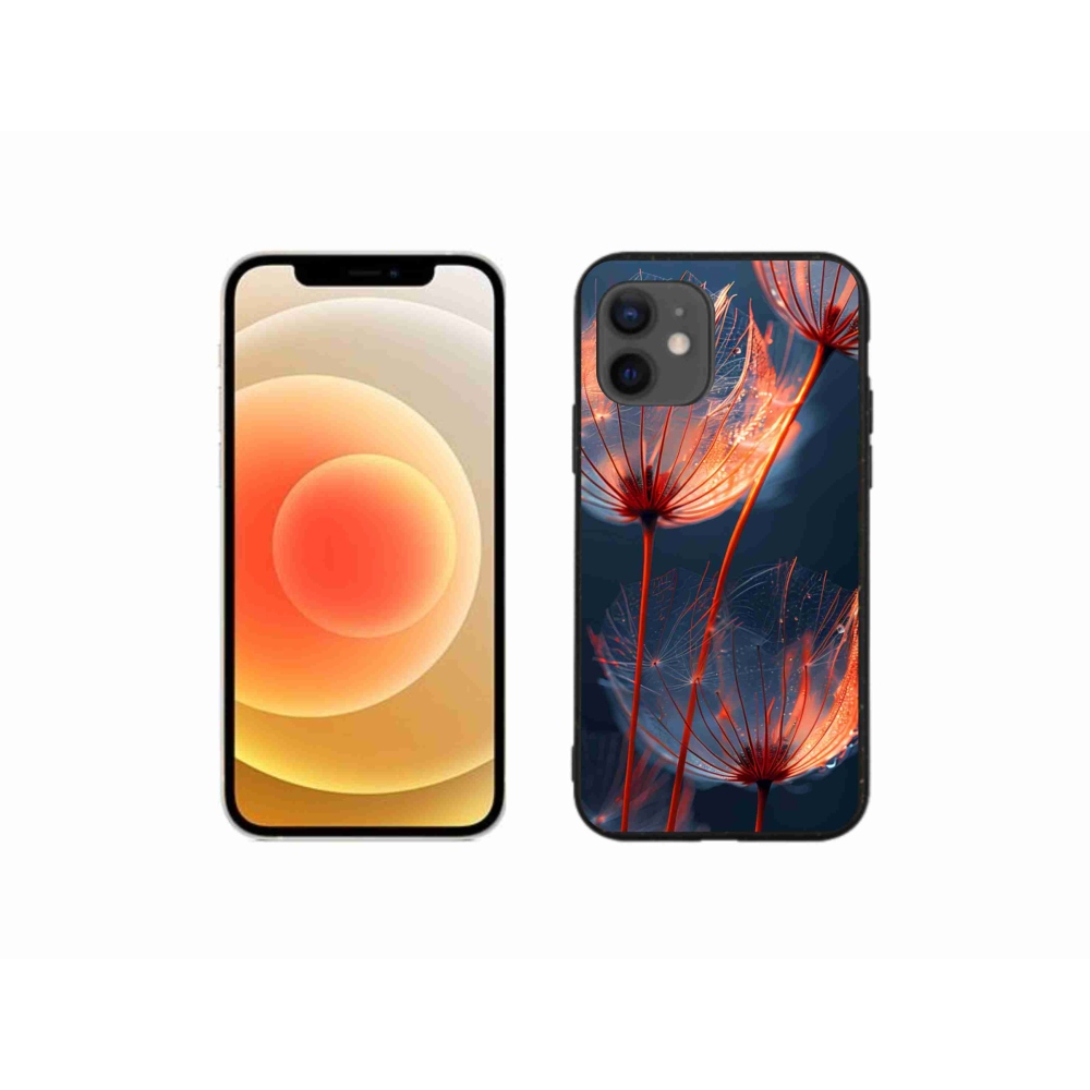 Gelový kryt mmCase na iPhone 12 Mini - světélkující chmýří