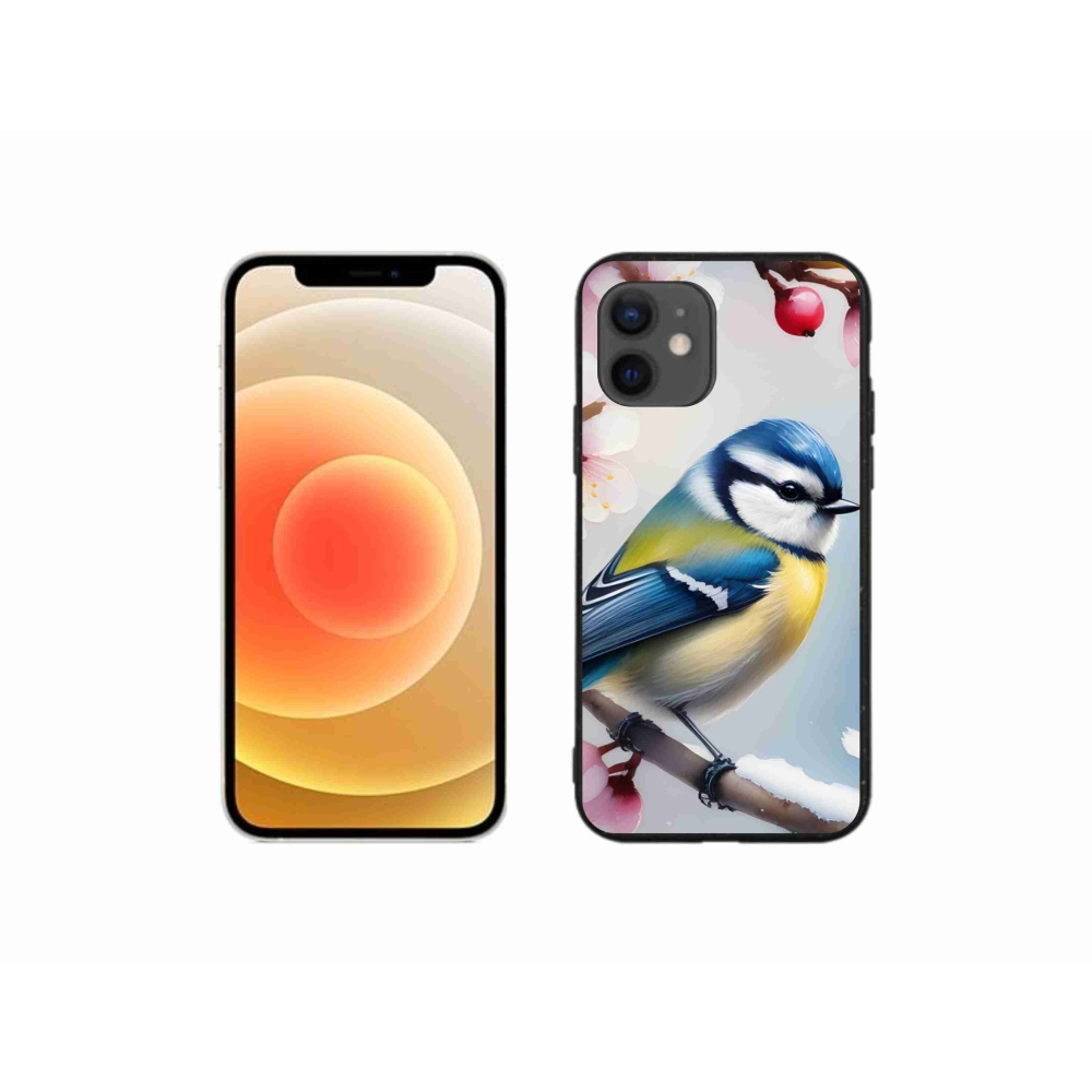 Gelový kryt mmCase na iPhone 12 Mini - sýkorka