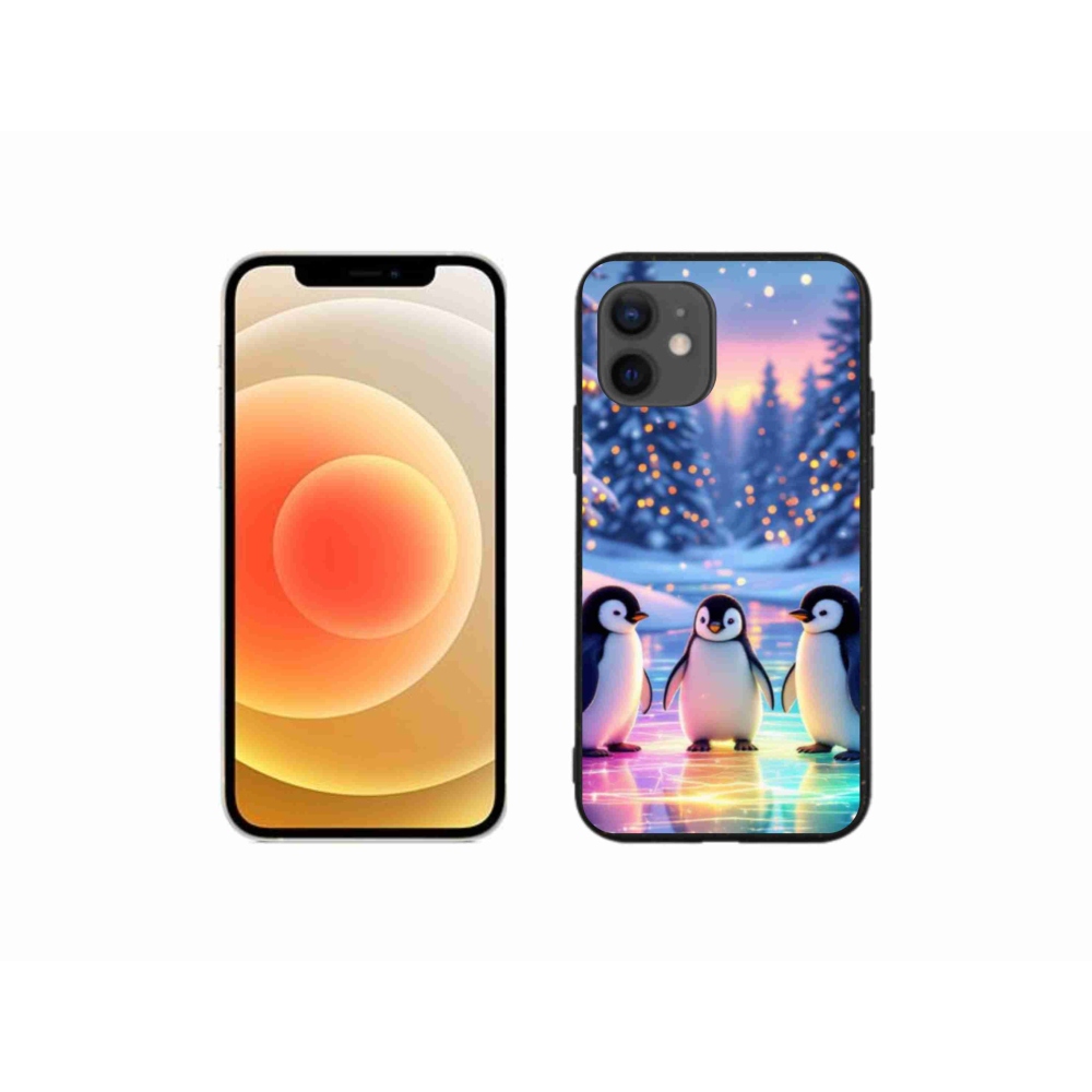 Gelový kryt mmCase na iPhone 12 Mini - tučnáci