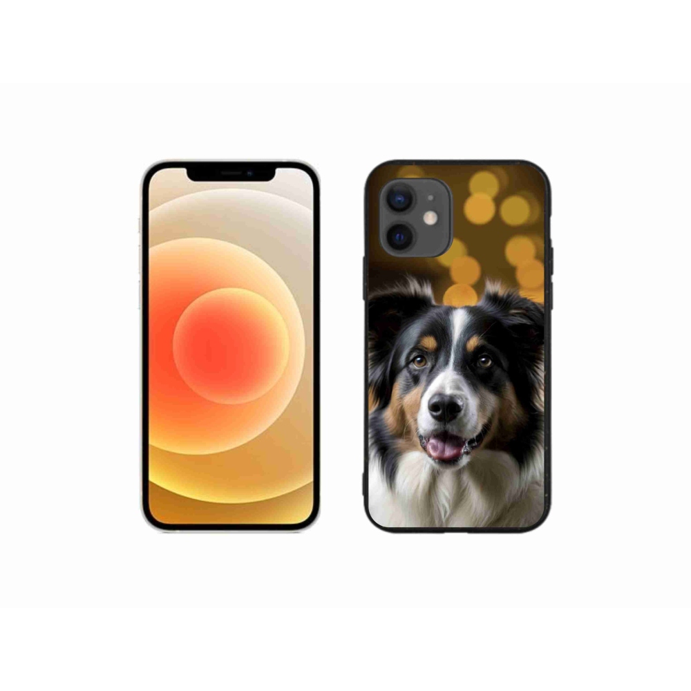 Gelový kryt mmCase na iPhone 12 Mini - usměvavý australský ovčák