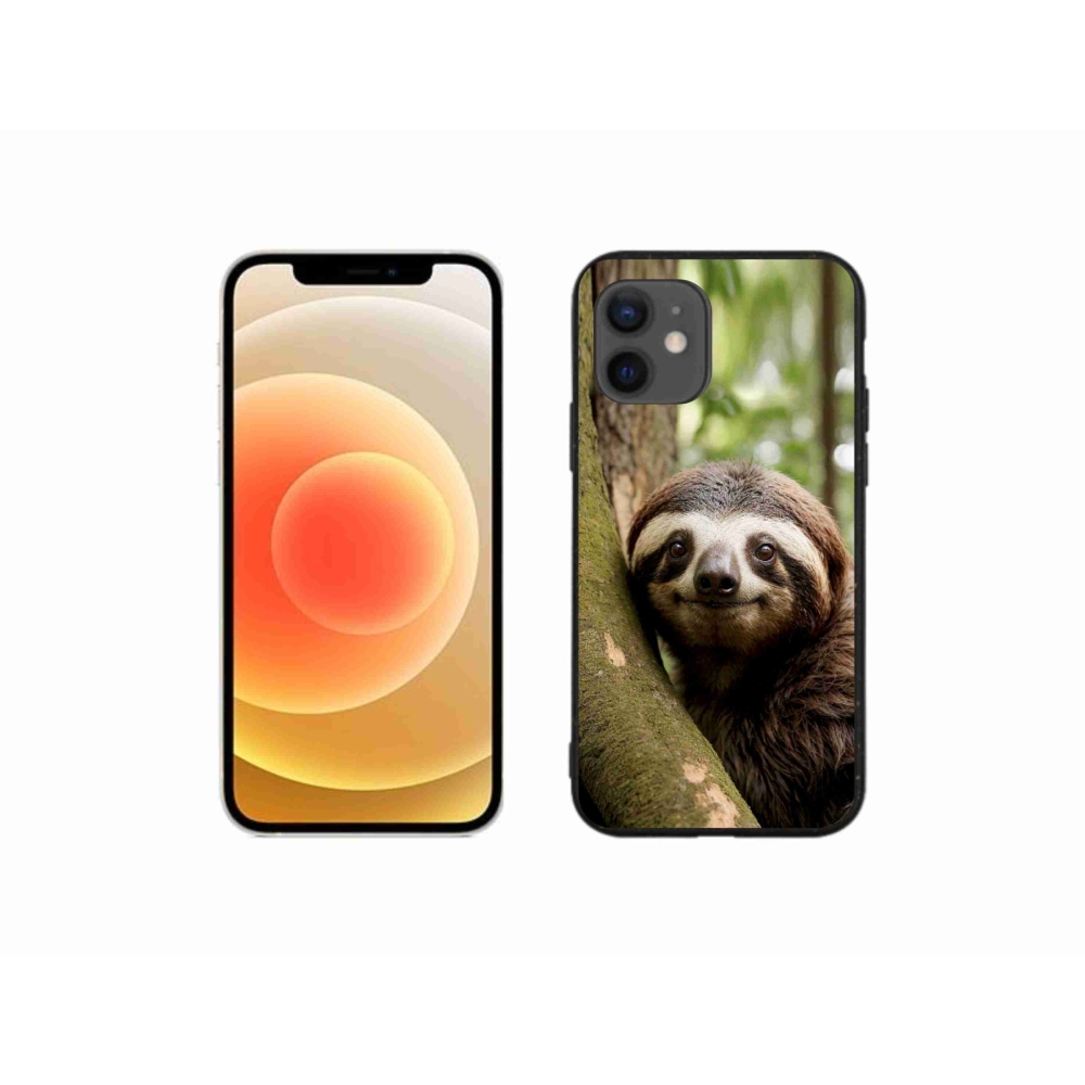 Gelový kryt mmCase na iPhone 12 Mini - usměvavý lenochod
